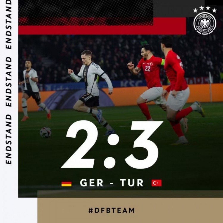友谊赛-哈弗茨先发左后卫闪击+送点 德国2-3遭土耳其逆转