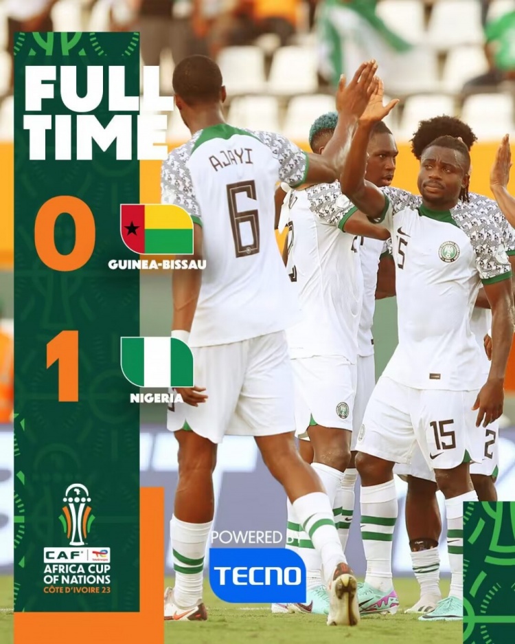 非洲杯-尼日利亚1-0几内亚比绍小组第二出线 桑甘特乌龙球