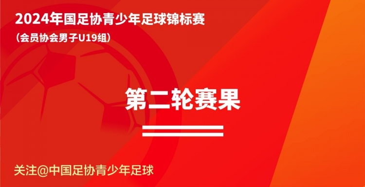 2024年中国足协青少年足球锦标赛（男子U19组）小组赛第二轮赛果