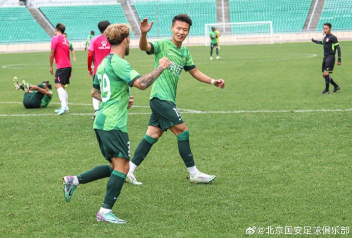 国安两场教学赛，2-0广西平果哈嘹、2-3辽宁铁人