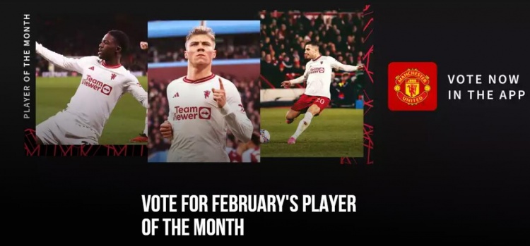 曼联2月队内最佳球员候选：达洛特、霍伊伦、梅努