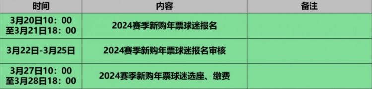2024赛季北京国安足球俱乐部主场赛事年票公告