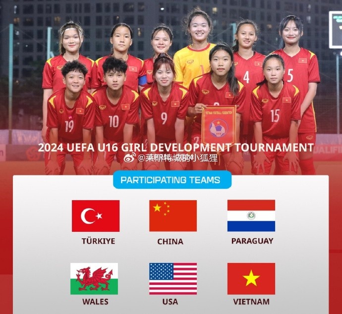 中国女足国少将参加U16女足发展锦标赛 对手包括美国、越南等队