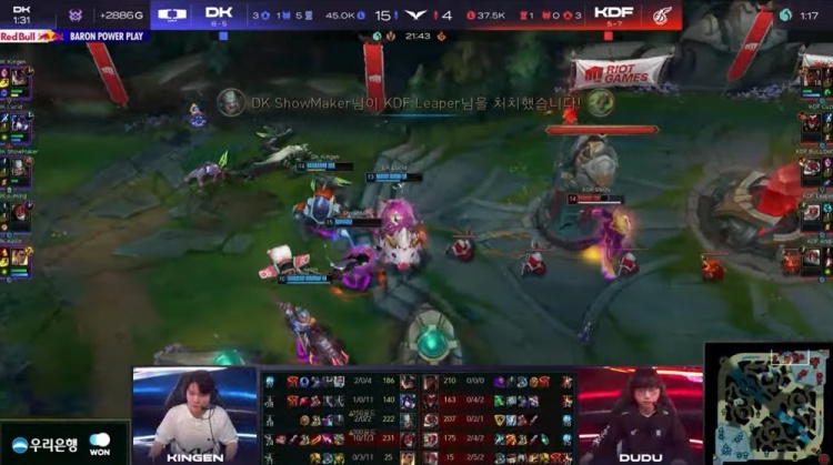 🎮LCK夏季赛：Aiming卡莎爆炸输出 许秀蛮王带队推进 DK2-1KDF