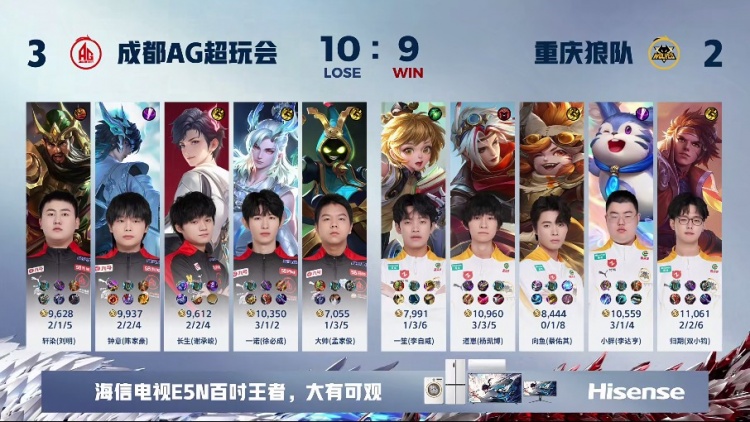 🎮狼队抓到机会极限逆风翻盘！狼队 2-3 AG