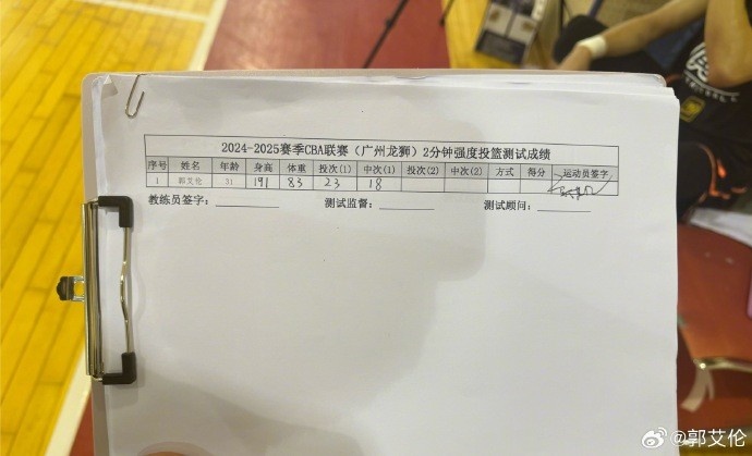 郭艾伦已经顺利通过体测 最快后天对阵辽宁出场！