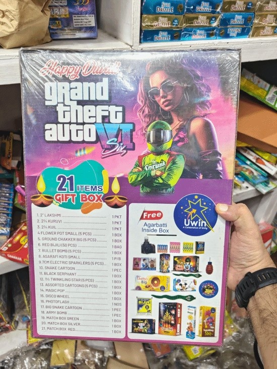 印度制造！《GTA6》"周边"烟花现身印度商店：还有与迪士尼联动