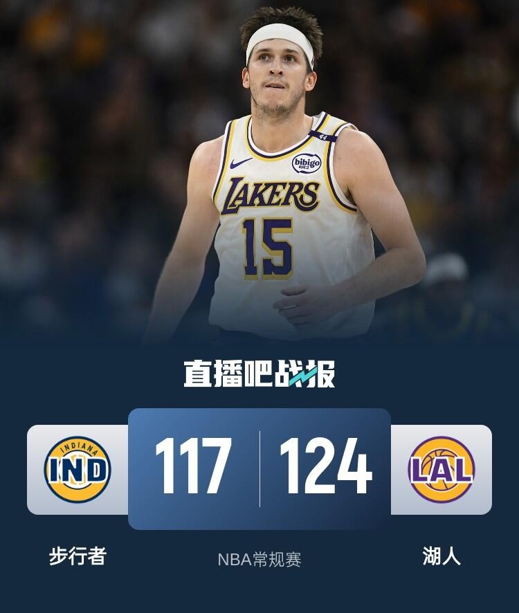 🏀詹姆斯缺阵 里夫斯新高45分 海斯9+12 湖人击退步行者取5连胜