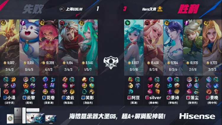 🎮小黑屋！景诗海月大招小黑屋惩罚EDG！Hero 3-1 EDG