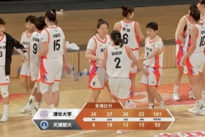 清华大学女篮横扫天津财经 首战大胜