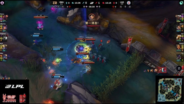 🎮RNG全线爆炸真想放假？Sasi安蓓萨游龙三杀 LGD先下一城