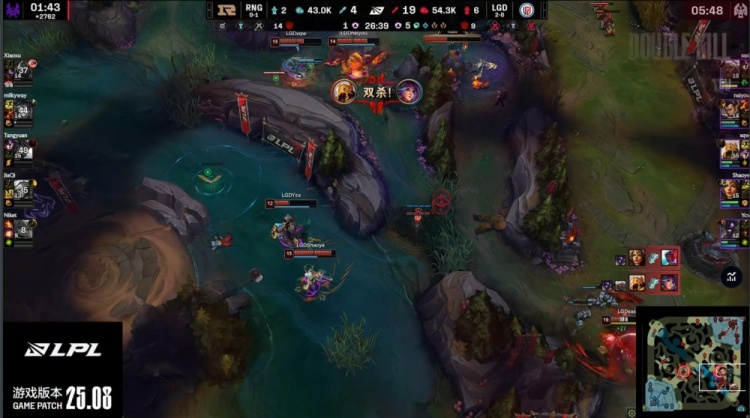 🎮RNG全线爆炸真想放假？Sasi安蓓萨游龙三杀 LGD先下一城