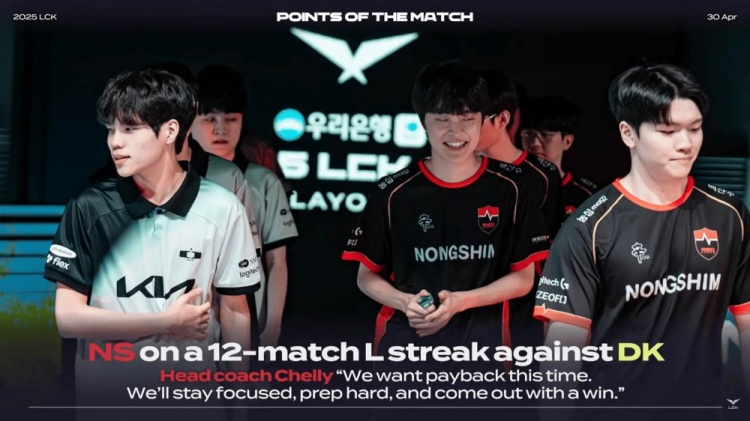 NS击败DK后终结了对阵DK的12连败,上次战胜DK还是22年春季赛