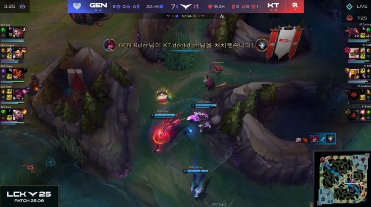 🎮为了杀Chovy家都不要了！国手Kiin杰斯丝血操作秀 GEN赢首局