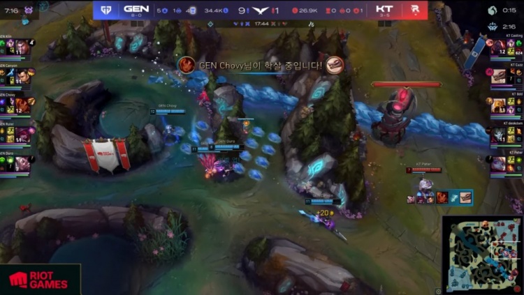 🎮为了杀Chovy家都不要了！国手Kiin杰斯丝血操作秀 GEN赢首局