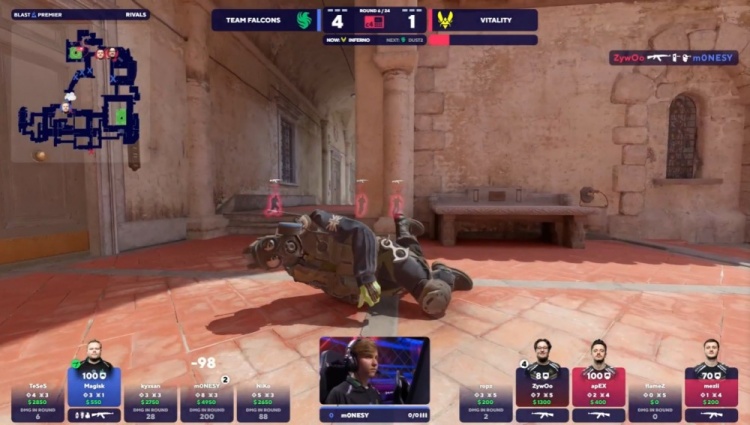 🎮m0NESY五杀状态爆棚 龙哥爆发四杀锦上添花 Falcons拿下图一