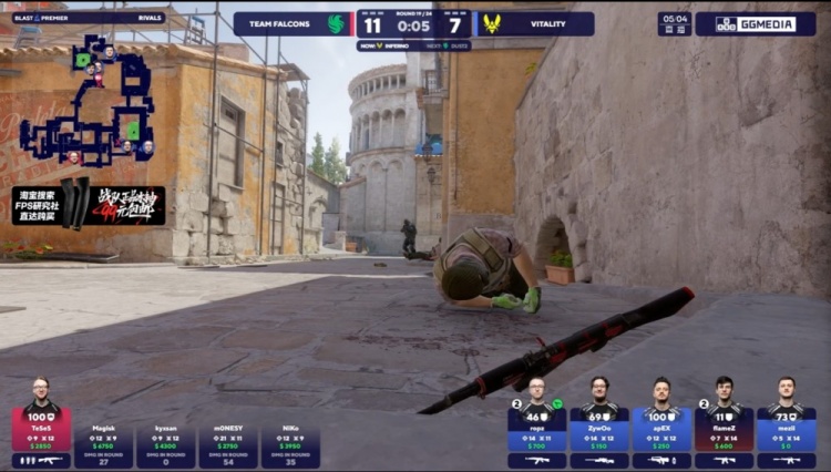 🎮m0NESY五杀状态爆棚 龙哥爆发四杀锦上添花 Falcons拿下图一