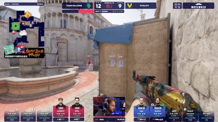 🎮m0NESY五杀状态爆棚 龙哥爆发四杀锦上添花 Falcons拿下图一