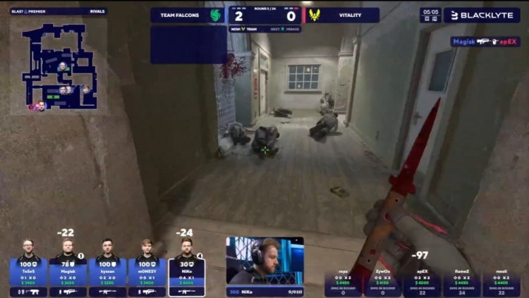 🎮ropz半场前4杀收尾 m0NESY哑火 Falcons进攻乏力 VIT先拿赛点