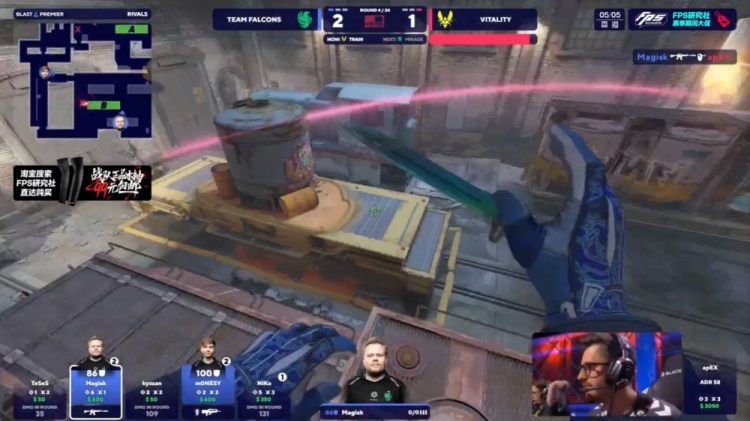🎮ropz半场前4杀收尾 m0NESY哑火 Falcons进攻乏力 VIT先拿赛点