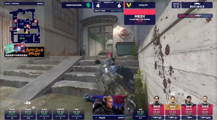 🎮ropz半场前4杀收尾 m0NESY哑火 Falcons进攻乏力 VIT先拿赛点