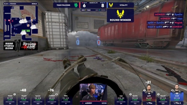🎮ropz半场前4杀收尾 m0NESY哑火 Falcons进攻乏力 VIT先拿赛点