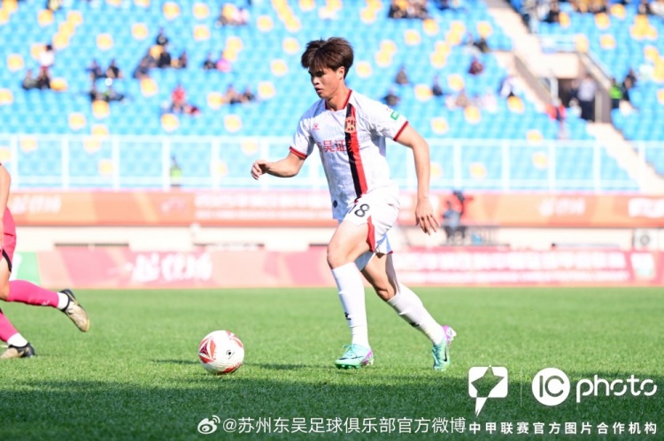 苏州东吴客场1-0战胜青岛红狮，科维奇再次当选全场最佳球员