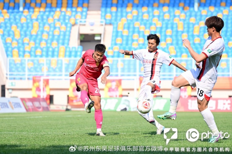 苏州东吴客场1-0战胜青岛红狮，科维奇再次当选全场最佳球员