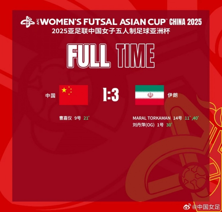 创造亚洲杯最佳战绩！中国女足获得女五亚洲杯第四名
