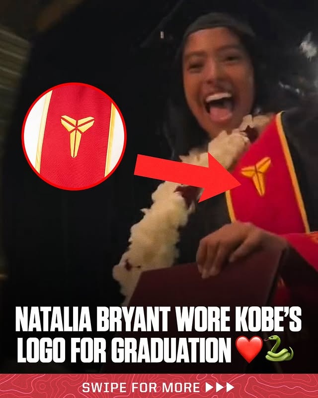 [球迷报道]科比大女儿毕业‍绶带印着父亲logo 珍妮阿姨颁发学位证(图2)