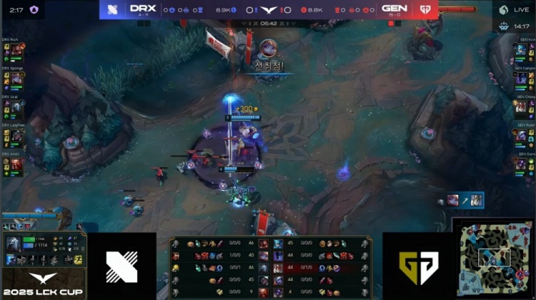 🎮Ucal灾难级发挥 Ruler小炮骑脸爆轰4杀 GEN横扫DRX豪取16连胜