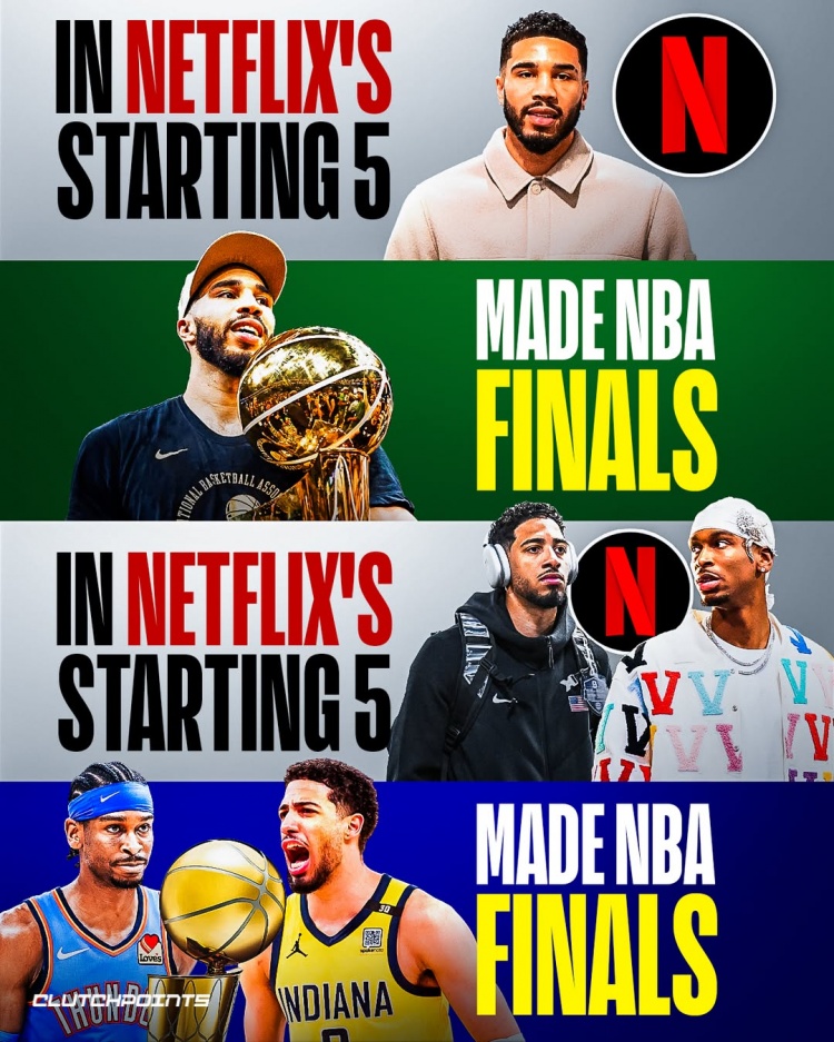 定律？《Starting 5》第1季主演塔图姆夺冠 第2季主演SGA哈利争冠