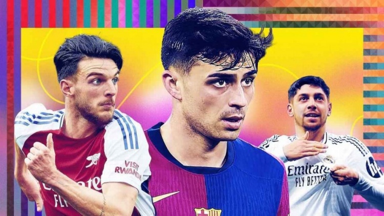 ESPN年度15大中场：佩德里第1 赖斯第2 巴尔韦德第3 维蒂尼亚第5