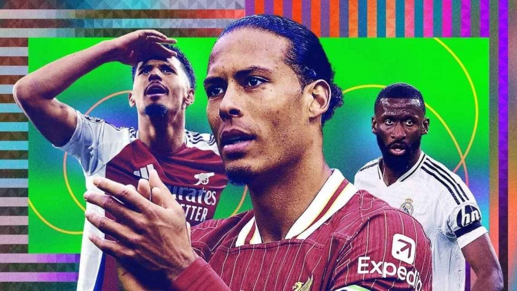 ESPN年度10大中后卫：范迪克当选最佳，阿森纳2将前4，吕迪格第3