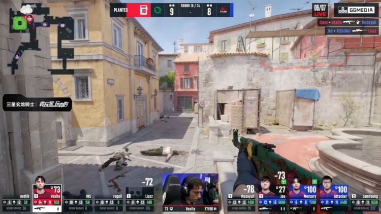 🎮连追6分白忙活！Tyloo进攻稀碎 Vexite手感爆棚 绿叶拿下小镇