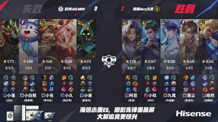 🎮让二追三！小落无敌战边率队完成让二追三取胜！LGD 3-2 Hero