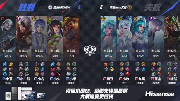 🎮让二追三！小落无敌战边率队完成让二追三取胜！LGD 3-2 Hero