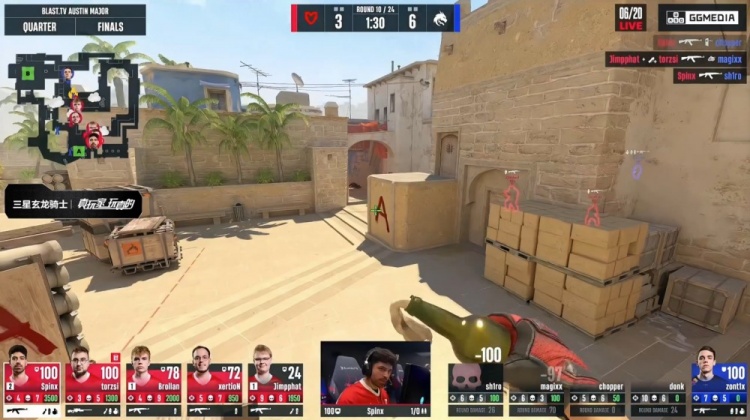 🎮存donk贴纸了？zont1x两残局天神下凡 Spirit图1四加时胜MOUZ