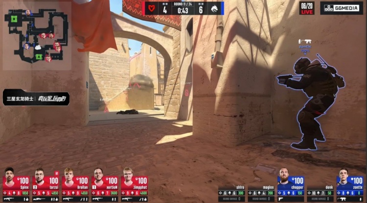 🎮存donk贴纸了？zont1x两残局天神下凡 Spirit图1四加时胜MOUZ