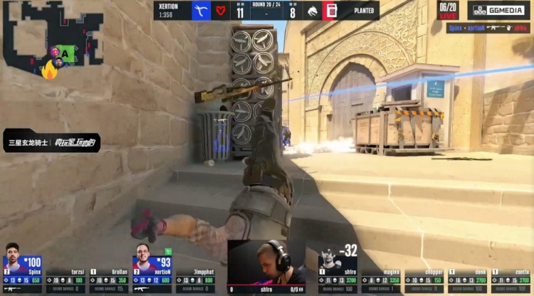 🎮存donk贴纸了？zont1x两残局天神下凡 Spirit图1四加时胜MOUZ