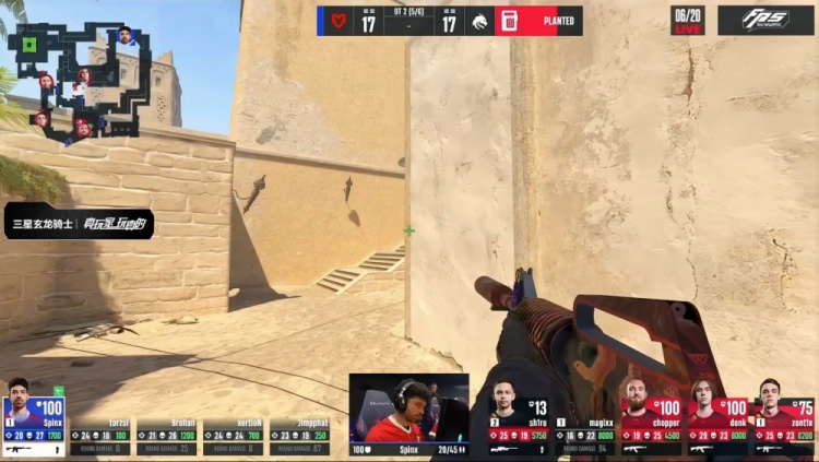 🎮存donk贴纸了？zont1x两残局天神下凡 Spirit图1四加时胜MOUZ