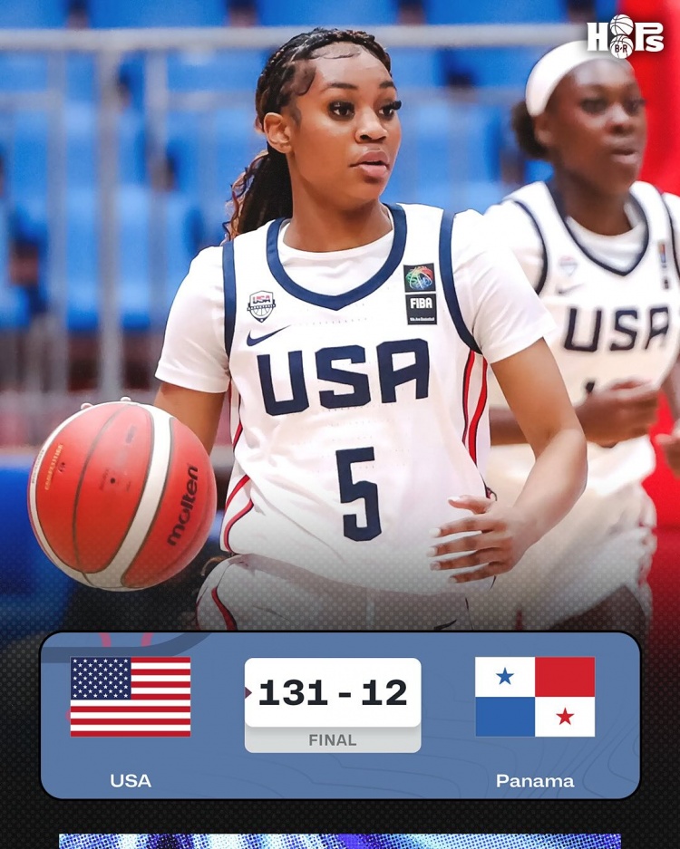 凈勝119分&單節讓對手一分未得！美國U16女籃展現強大實(shí)力