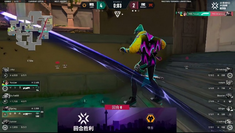 🎮韧性拉满！春神发挥无懈可击精准爆头拿下FNC！狼队 1-2 FNC