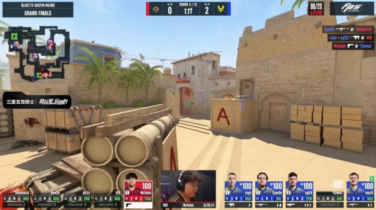 🎮910迷城五杀爆斩小蜜蜂 4K两收残局 Zywoo哑火 蒙古赢下图一