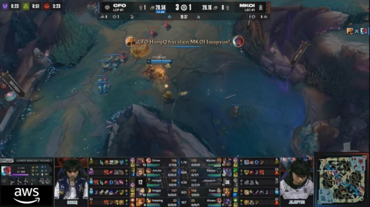 🎮中上齐开花！HongQ沙皇&Driver赛恩对位单杀 CFO先下一城
