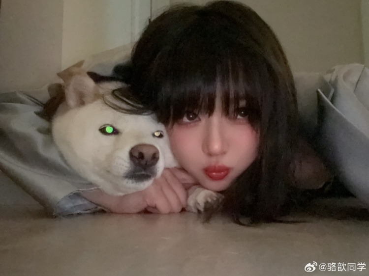 主持骆歆晒照：作息炸了，趁机和我的小狗拍了一万张照片