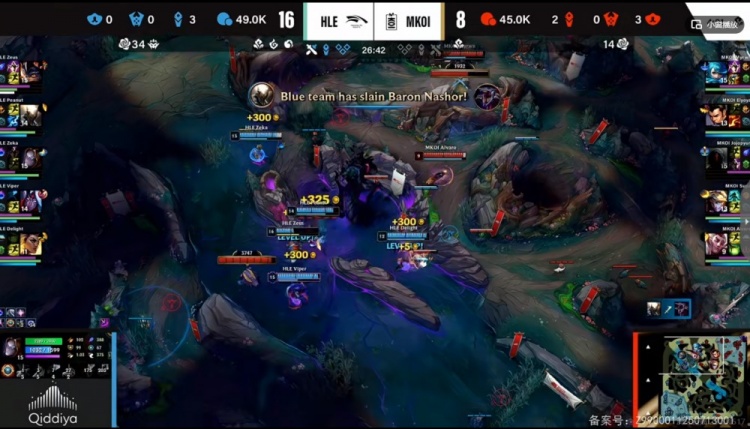 🎮都是白忙活！KOI小龙团一波爆炸 上中团战发力HLE晋级淘汰赛