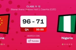 中国U19女篮轻取尼日利亚U19 称霸排位赛第11名