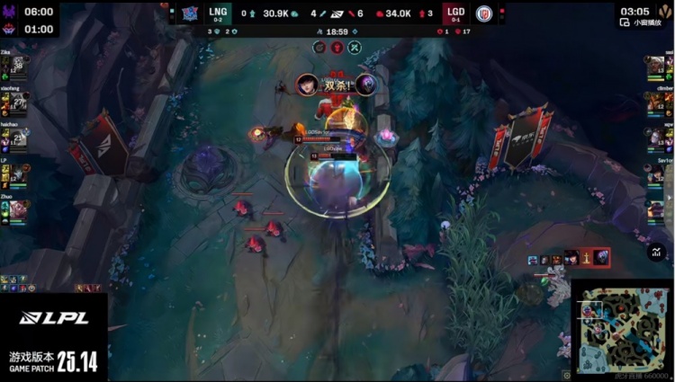 🎮四保一他真有用！Sav1or女警输出兜底 LGD击败LNG拿小组首胜
