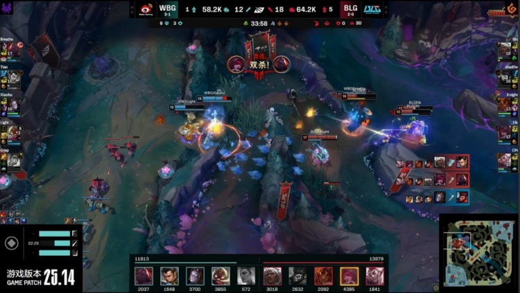 🎮拉拉又扯扯！阿Bin安蓓萨&Shad0w神猴爆切WBG后排 BLG赢首局